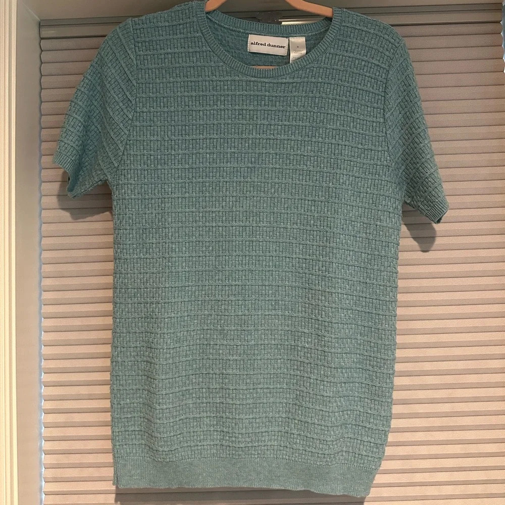 Teal short sleeve sweater Alfred Dunner C-16